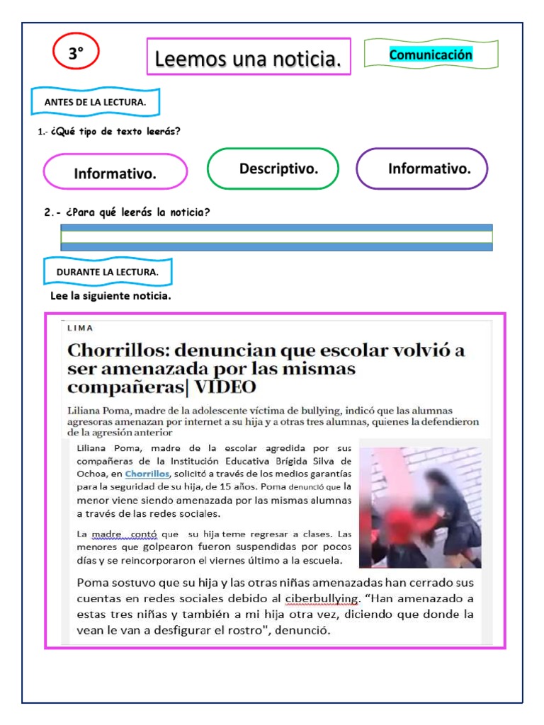 Ficha De La Noticia Pdf 