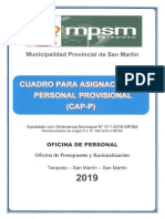 Cuadro para Asignación de Personal Provisional (CAP-P)