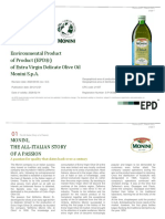 Environmental Product of Product (EPD®) of Extra Virgin Delicate Olive Oil Monini S.p.A
