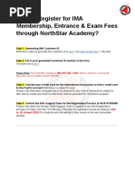 How To Register For Ima Membership, Entrance & Exam Fees Through Northstar Academy?