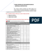 Instructivo para Entrega de Documentacion de Empresas Contratistas