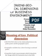 Emerging Geo-Political Dimensons of Busiiness Environment