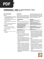 Thoroseal 550i (Ex MASTERSEAL: Descripcion Usos Recomendados