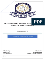 "Cement Cartel in India": Dharmashastra National Law University Jabalpur, Madhya Pradesh