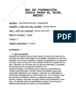 Tramo de Formación Pedagógica para El Nivel Medio: Actividad 1