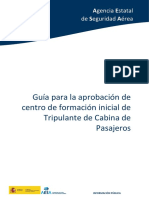 Guía para La Aprobación de Centro de Formación Inicial de Tripulante de Cabina de Pasajeros