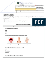 Evaluación de Ciencias Naturales