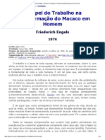 O Papel Do Trabalho Na Transformação Do Macaco em Homem: Friederich Engels