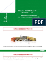 Escuela Profesional de Ingenieria Civil: Materiales de Construcción Ing. Enrique Alfonso Ugarte Calderón