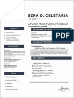 Ezra O. Celetaria: Student