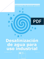 Desalinización de Agua para Uso Industrial: Informe de Tecnologías de Dominio Público