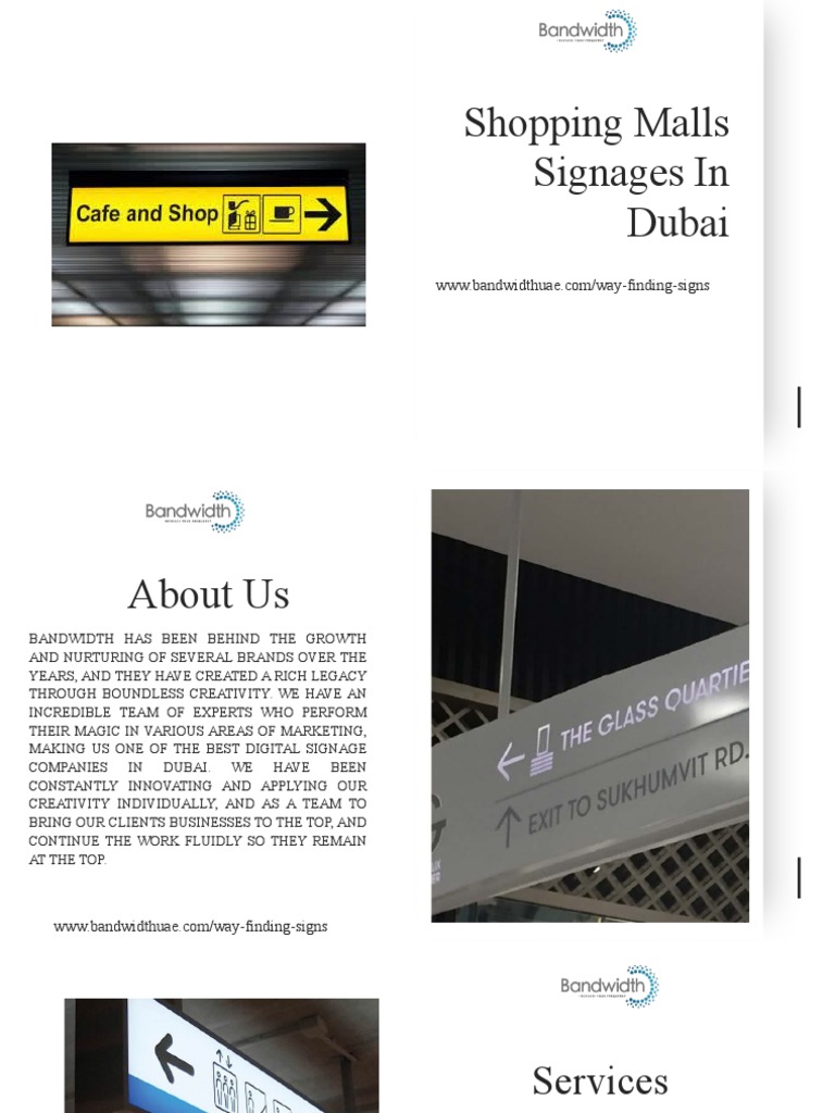 Shopping Malls Signags in Dubai | PDF