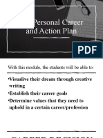 My Personal Career and Action Plan