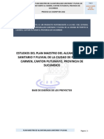 Estudios Del Plan Maestro Del Alcantarillado Sanitario Y Pluvial de La Ciudad de Puerto El Carmen, Canton Putumayo, Provincia de Sucumbios