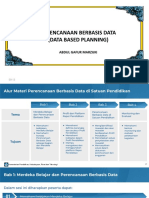 Perencanaan Berbasis Data (Data Based Planning) : Abdul Gafur Marzuki
