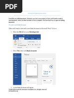 Lesson 2 - Creating and Opening Documents