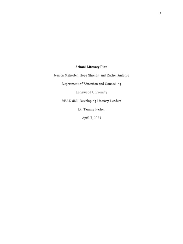School literacy plan pdf phonics education theory