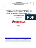 Programa para Identificación de Presencia Y Exposición A Riesgos Psicosociales