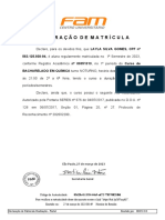 Declaração Matrícula Bacharelado Química