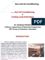 Refrigeration and AC: Comfort, Cooling Load Estimation