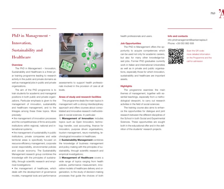 PhD in Healthcare Innovation & Design | PDF | Health Care | Social Programs