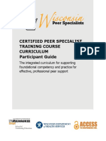 Certified Peer Specialist Training Course Curriculum Participant Guide