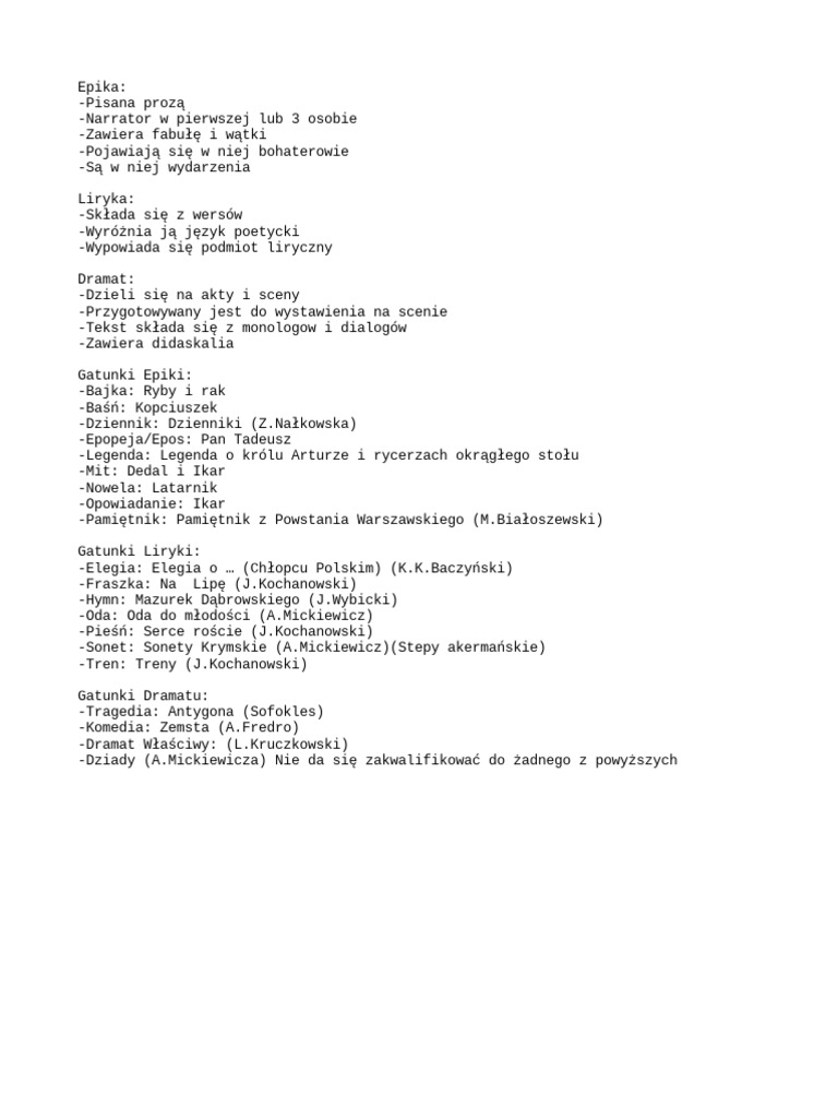 Epika Liryka Dramat | PDF