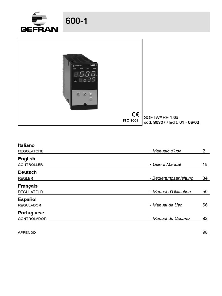 Gefran 600-1 | PDF