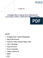 Unit Iv: Framing, Flow Control, Error Detection & Correction, CSMA, CSMA/CD, HDLC and PPP
