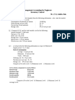 Management Accounting For Engineers Inventory Control Dr. (CA) Ankita Jain