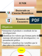 Iunir Doctorado en Ciencias Biomédicas Resumen Del Encuentro