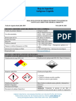 Hoja de Seguridad Antigrasa Liquido