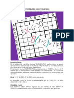 Sudomates de Ecuaciones: Observaciones