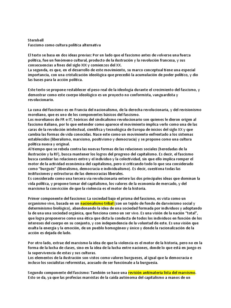 Sternhell, Rosanvallon | PDF | marxismo | Fascismo