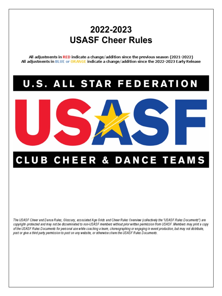 USASF Cheer Rules 2223 PDF