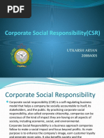 Corporate Social Responsibility (CSR) : Utkarsh Aryan 20BBA005