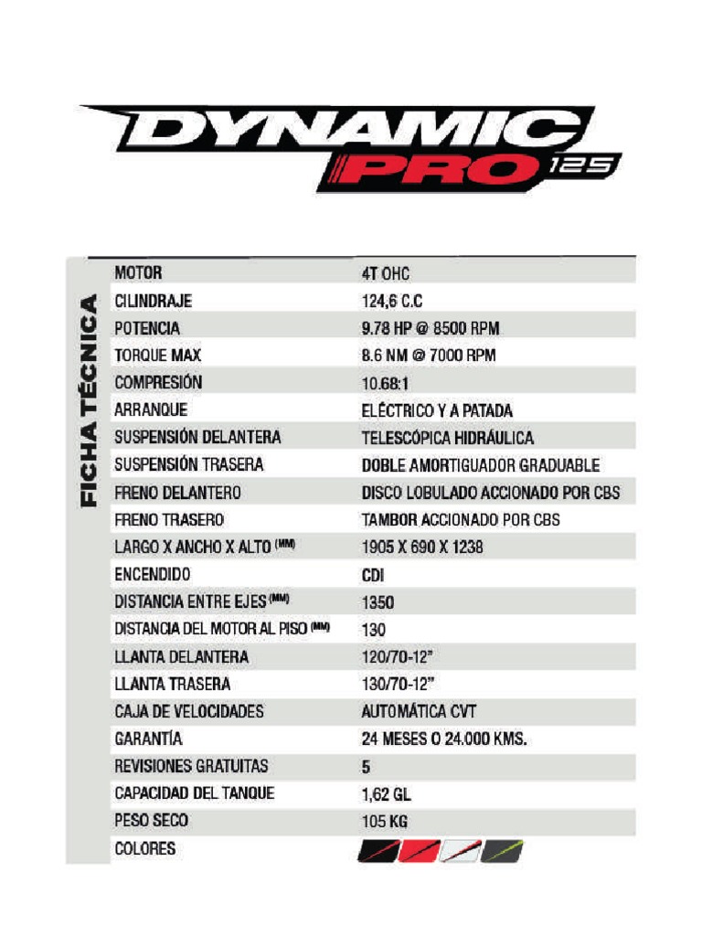 Ficha Dynamic Pro | PDF