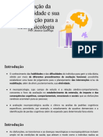 Avaliação Da Funcionalidade e Sua Contribuição para A Neuropsicologia