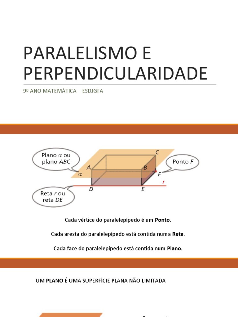 Paralelismo e Perpendicularidade em Geometria | PDF