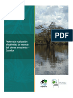 Protocolo Evaluación Efectividad de Manejo Del Bioma Amazónico - Ecuador