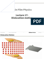 Lecture - 17 - TFP - Dislocation Motion - 2023 - Spring - 20230423