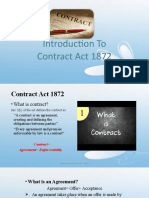 Introduction To Contract Act 1872