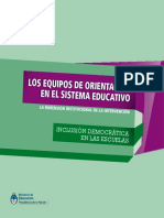 Los Equipos de Orientacon Escolar en el Sistema Educativo