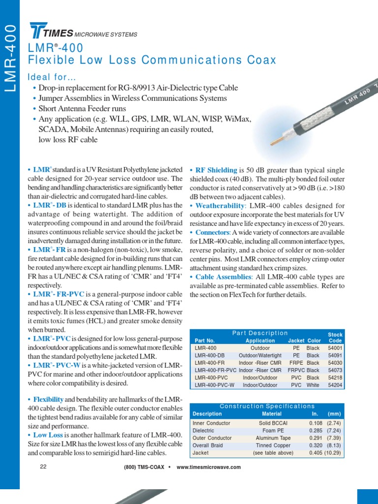 LMR 400 | PDF | Business