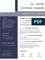 Lic. Javier Cordova Cepeda: Administración DE Empresas