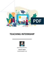 Teaching Internship - : Supervising Instructor