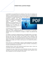 Propiedades físicas y químicas del agua: densidad, temperatura, salinidad y presión