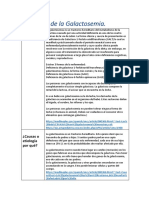 Infografia de La Galactosemia