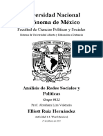 Universidad Nacional Autónoma de México: Análisis de Redes Sociales y Políticas Elliott Ruiz Hernández