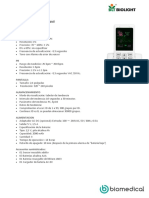 Oximetro de Pulso Portátil Marca: Biolight - China: Especificaciones Técnicas: Spo2